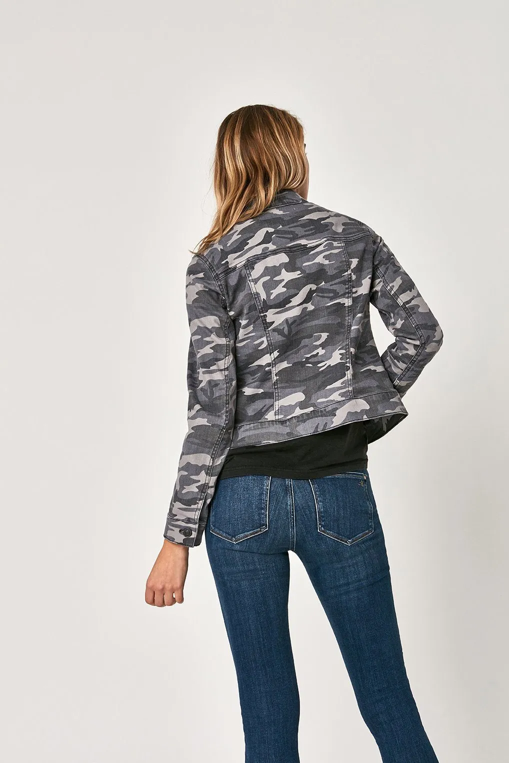 SAMANTHA JACKET IN GREY CAMO STR