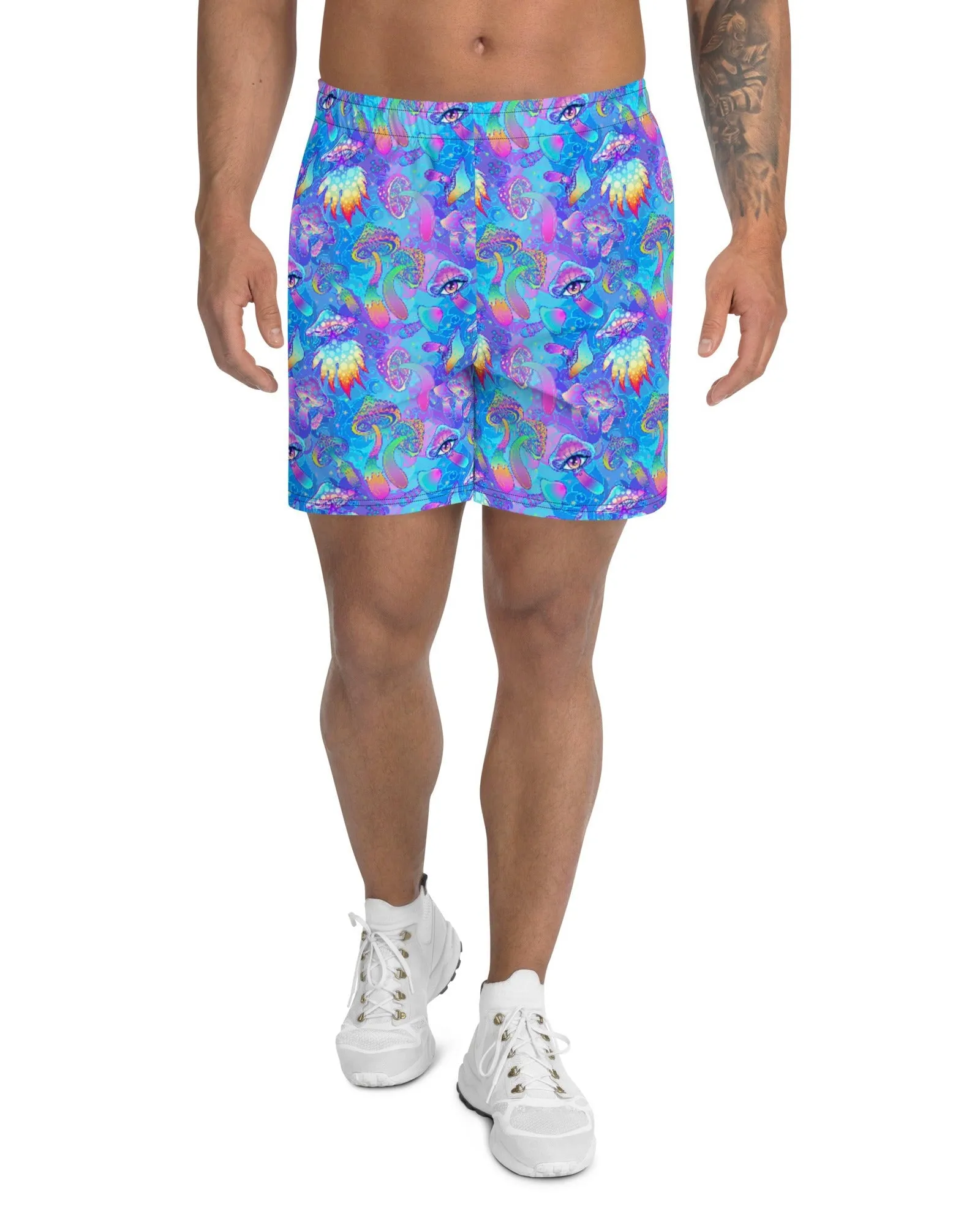 Shroomin Blue Recycled Athletic Shorts