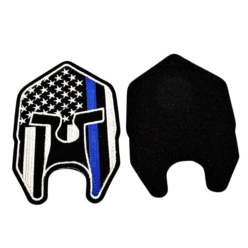 Spartan Thin Blue Line Hook-and-Loop Patch