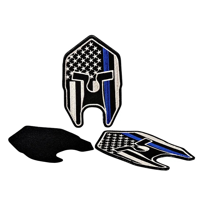 Spartan Thin Blue Line Hook-and-Loop Patch