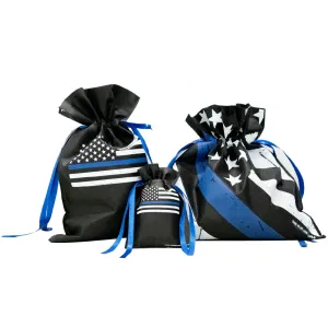 Thin Blue Line Empty Gift Bag, 10 Pack