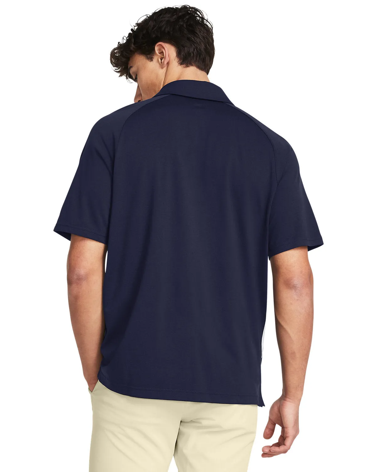 Under Armour Mens Title Custom Polos 2.0, Medium Navy