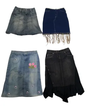 Y2k bestseller denim midi skirts - 15 pcs