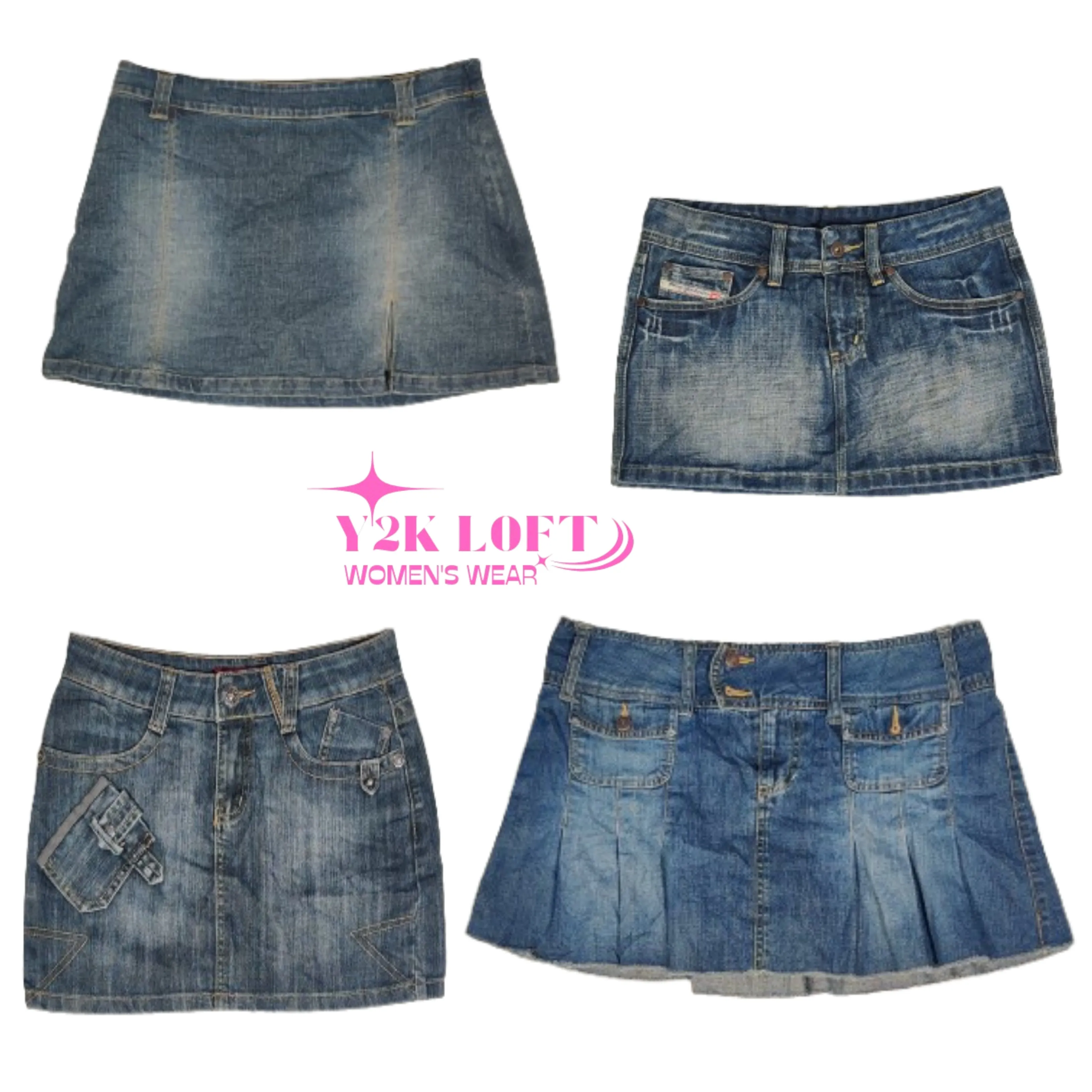 Y2K Briteny Era Denim Micro Mini Skirts