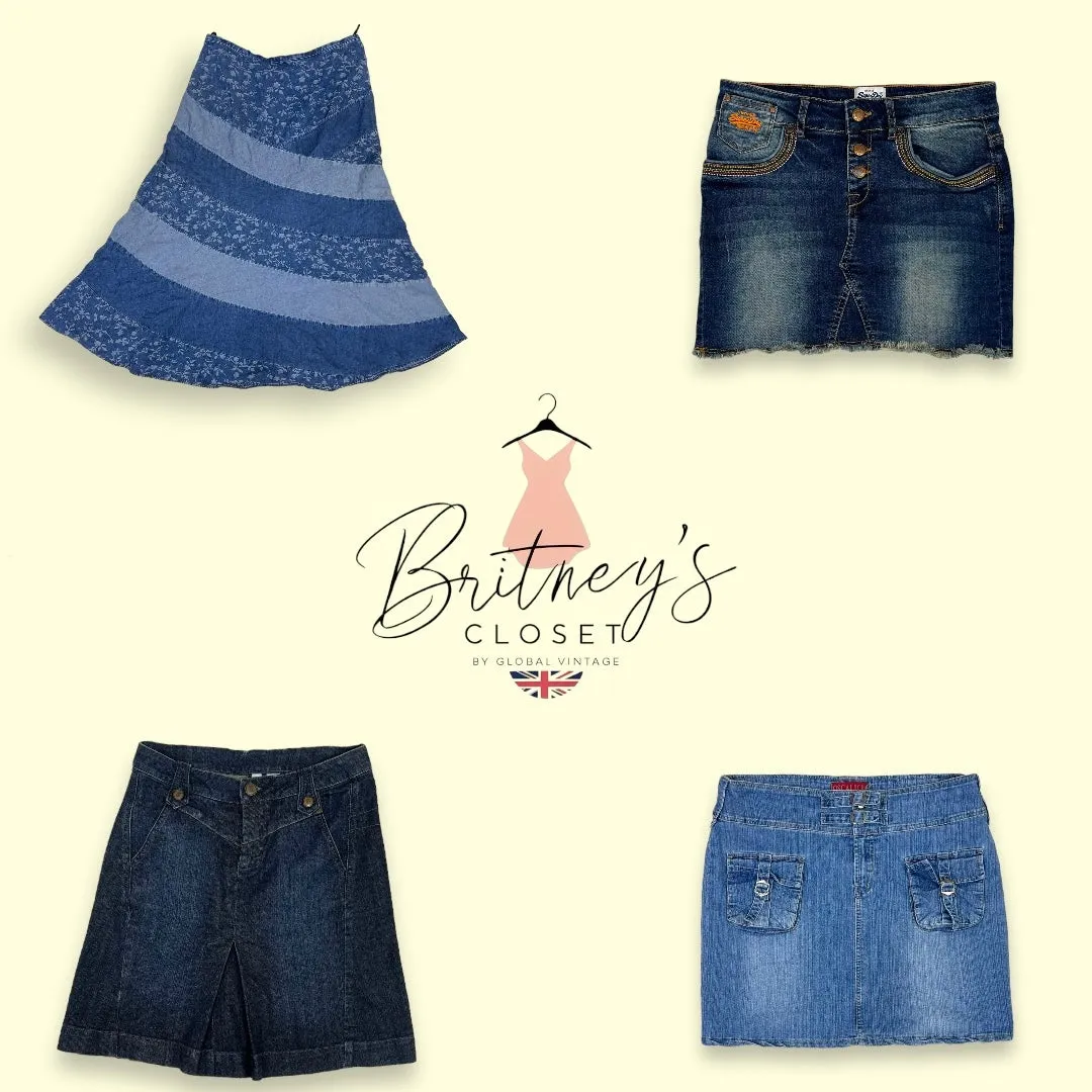 Y2K Denim Skirts - 10 Pieces