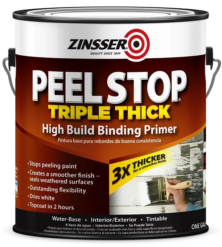 Zinsser 260924 Triple-Thick Primer, Flat/Matte, White, 1 gal :GAL: QUANTITY: 1